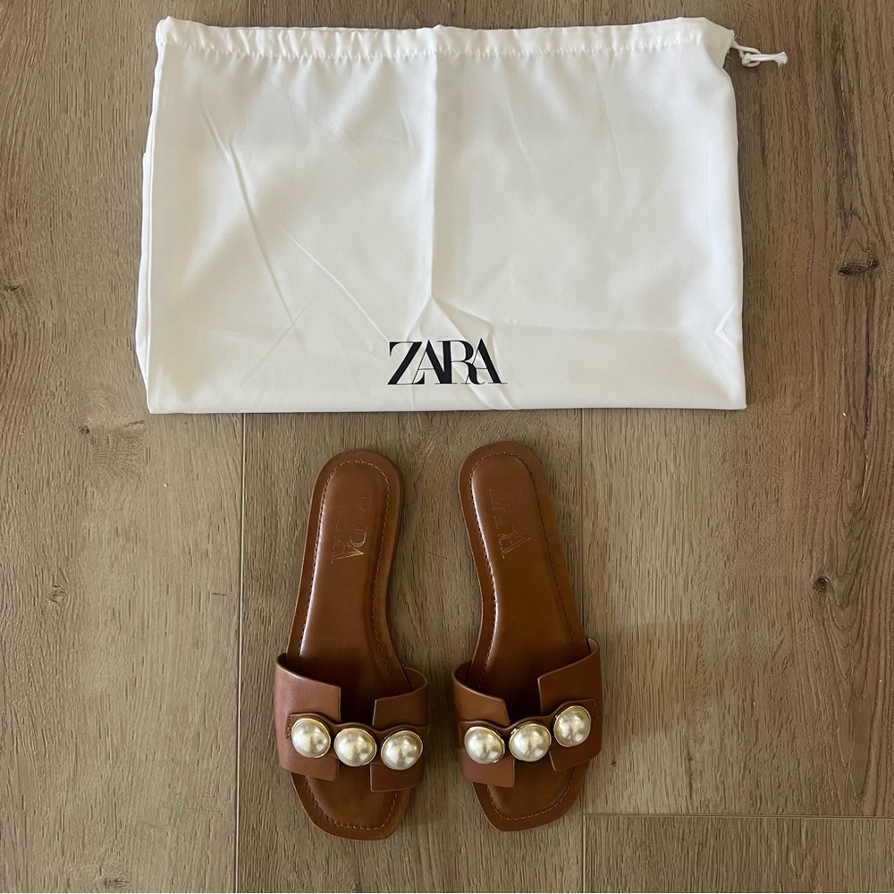 ZARA Brown Sandals Size US 8